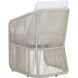 Allariz Greige / Stinson White Outdoor Dining Armchair